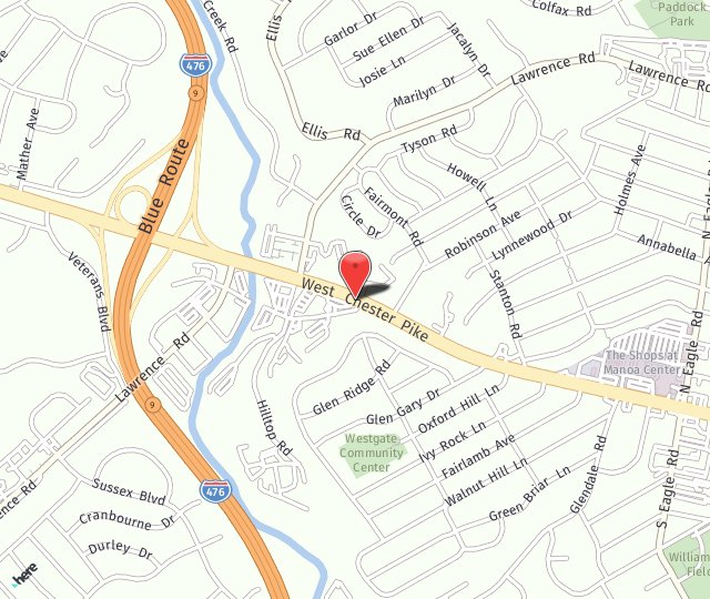 Location Map: 2010 West Chester Pike Havertown, PA 19083